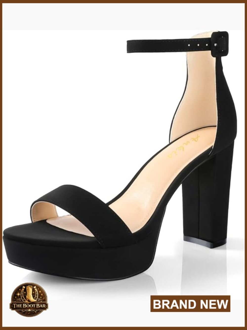 Chunky Platform Heels - 4 Inch Block Heeled Sandals - Comfort Open Toe Strappy